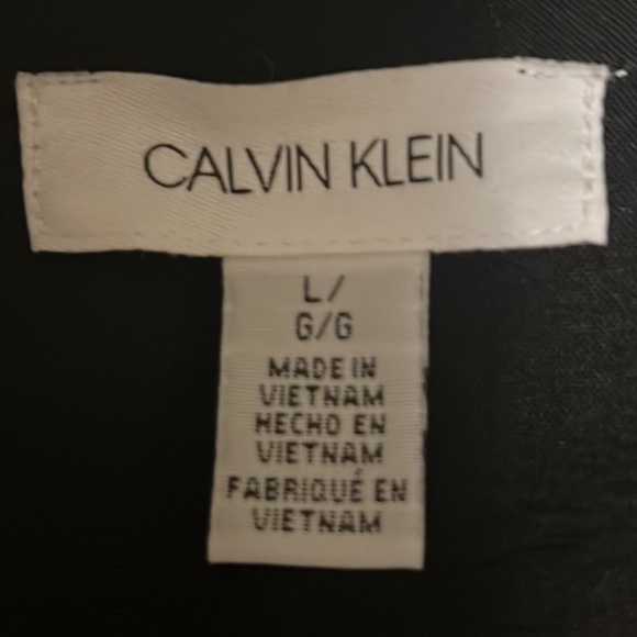 Women’s CALVIN KLEIN, Wrap Front, Sleeveless, V-Neck Top, Black, Size Large - Picture 3 of 5